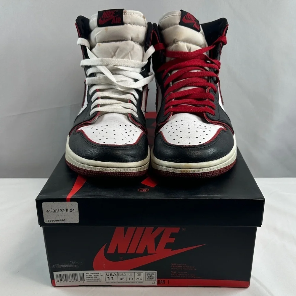 Nike Air Jordan 1 Retro High OG Black/Gym Red-White Sneakers